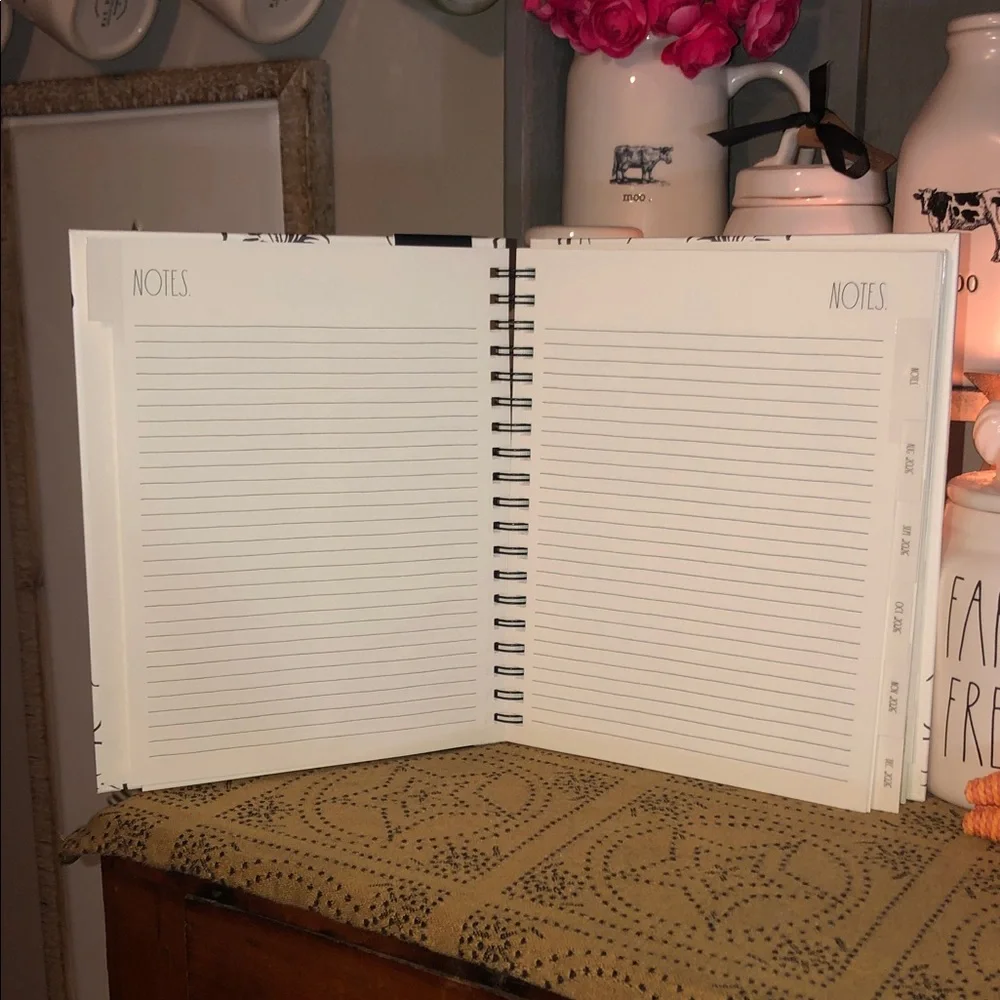 Rae Dunn 2027 Spiral 17 Month Planner August 2026-December 2027 (Flowers)